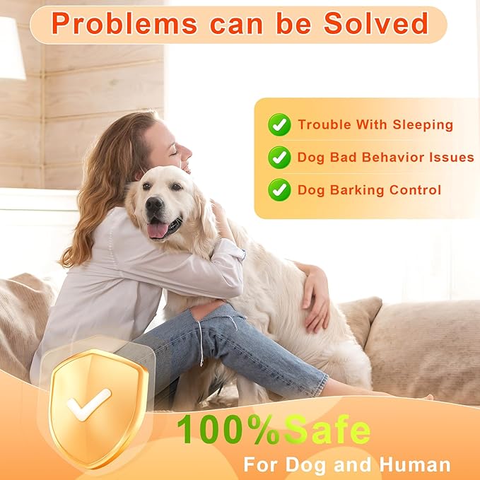 Anti Barking Device for Dogs - Dog Bark Deterrent Devices for Stopping Bad Dog Behavior - Ultrasonic Dog Bark Deterrent, Refuse to Shout and Slap - Best Anti Barking Device Rechargeable（Blue）