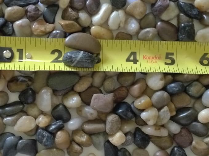 River Rock Stones, Natural Decorative Polished Mixed Pebbles Gravel,Outdoor Decorative Stones for Plant Aquariums, Landscaping, Vase Fillers (10 LB, Mixed Colors)