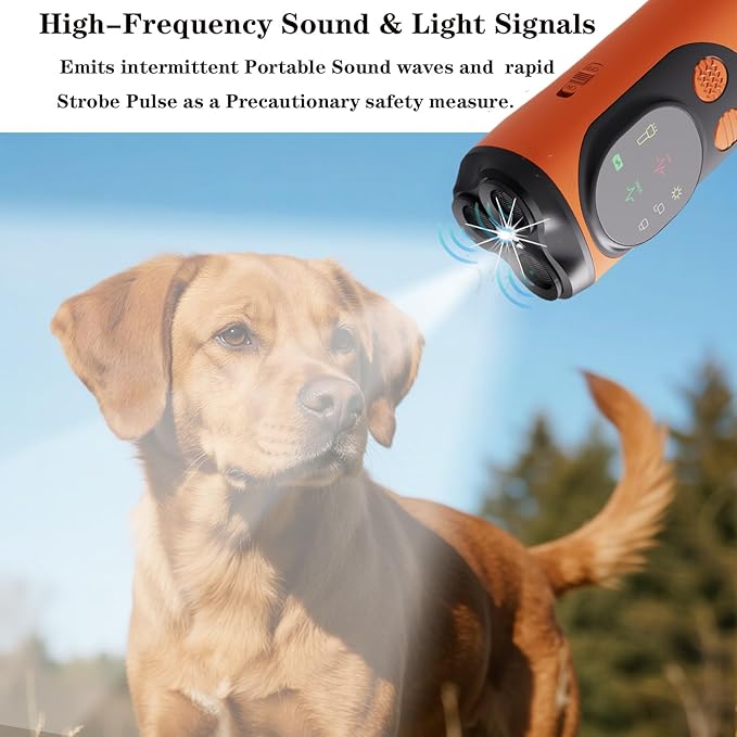 Dog Bark Deterrent Devices,3X Ultrasonic Anti-Barking &Torch 32ft Range Indoors Outdoors Dog Training Puppy Training Buttons Clicker Compared to Dog Whistle Barkshield Quiet Safe Rechargeable Compact