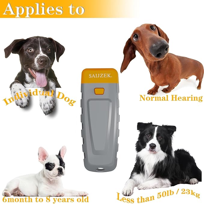 Ultrasonic Dog Trainer, Sonic Bark Deterrent, Barks No More Training Device, Stop and Correct Bad Behaviors| Anti Barking Silencer | for Small and Medium Sized Dogs (G1-Black)