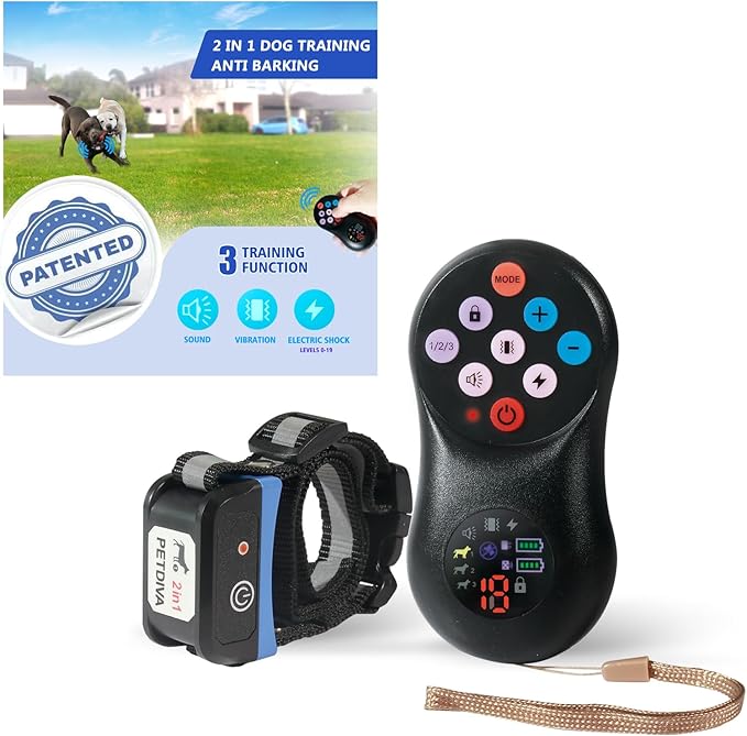 Dog Training Collar Pet Anti Barking 2025 Upgraded Shock Collar, Wireless Charging Dog Training No Barking Device, Fully Sealed Waterproof Rechargeable Collar Receiver
