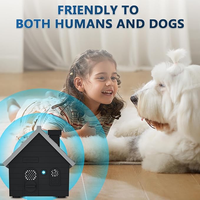 Dog Barking Control Devices, Anti Barking Device Ultrasonic Dog Barking Deterrent with 4 Modes, Stop Barking Dog Devices Up to 50 Ft Range, 2 in 1 Weatherproof Bark Control Device Outdoor Indoor