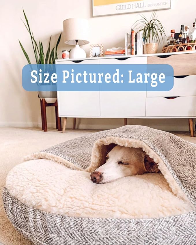 Snoozer Luxury Microsuede Cozy Cave Pet Bed, Show Dog Collection, Extra Large, Palmer Dove