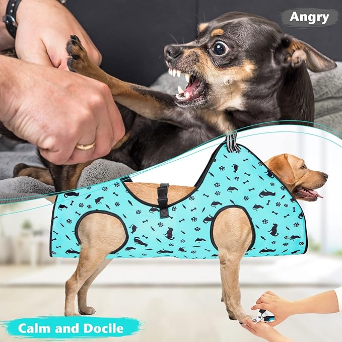 Dog&Cat Grooming Hammock - Pet Harness for Grooming Nail Trimming (XS 15lb), Dog Sling for Nail Clipping, Dog Hanging Holder for Cutting Nail with Nail Clippers
