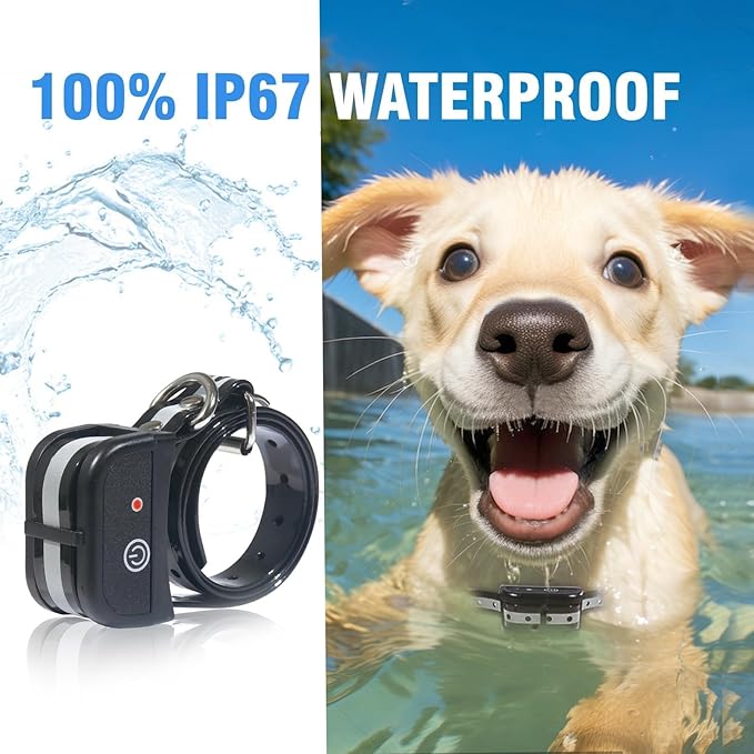 Plkm Dog Wireless Fence Indoor Outdoor Electric Fence Dog Training Collar 3 in 1 Pet Intelligent System, Out-of-Range Reminder AI Technology, Adjustable Range Shock Strength, Waterproof Rechargeable