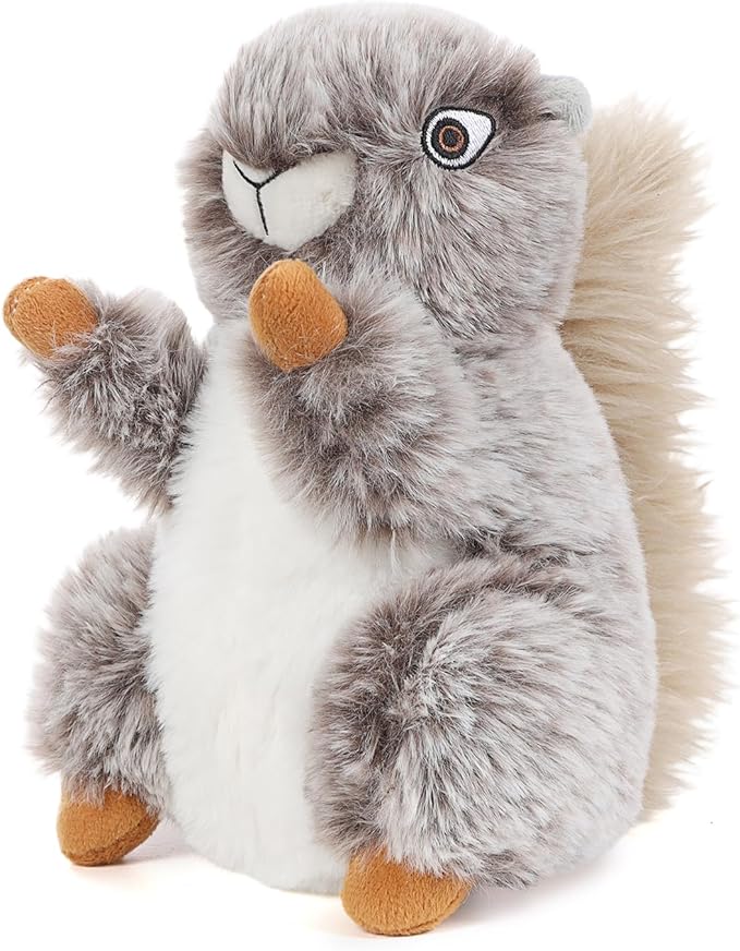 DODODOLA Dog Toys Plush Squirrel Stuffed Animals Chew Toy Soft Squeaky Gift for Small Medium Big Large Dogs Pet