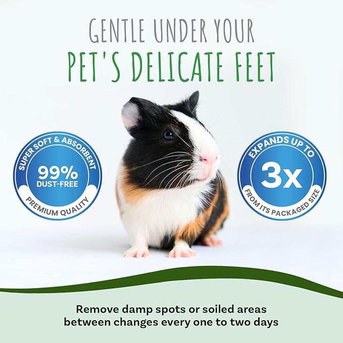 Small Pet Select Premium Small Animal Bedding, Natural Soft Paper Bedding for Small Indoor and Outdoor Pets, Made in USA, Jumbo Size 178 L Pack
