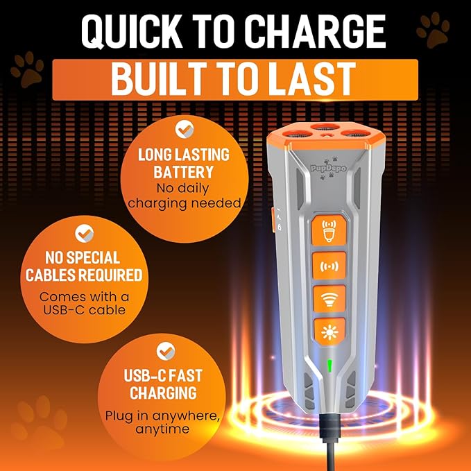 Dog Bark Deterrent Device with Training Clicker 2025 Upgraded 3X Ultrasonic Anti Barking Device for Own or Neighbor's Dog, Safe & Effective Ultrasonic Dog Bark Shield Rechargeable Dog Barking Silencer