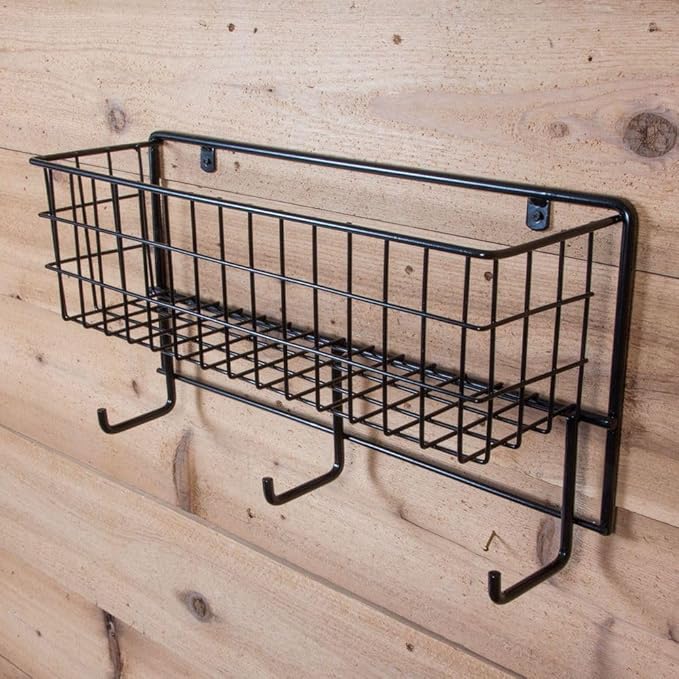 Basket & Tack Rack for Horse | Sturdy, Multi-Function, Mounted Design | 5 Year Warranty
