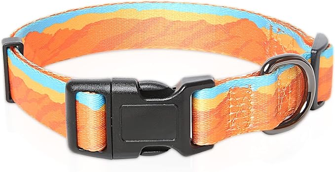 HEELE Dog Collar, Adjustable Soft Dog Collar for Small Medium Large Dogs,Bohemia Patterned Puppy Collars with Quick Release Buckle XS Length 8.5''-11''
