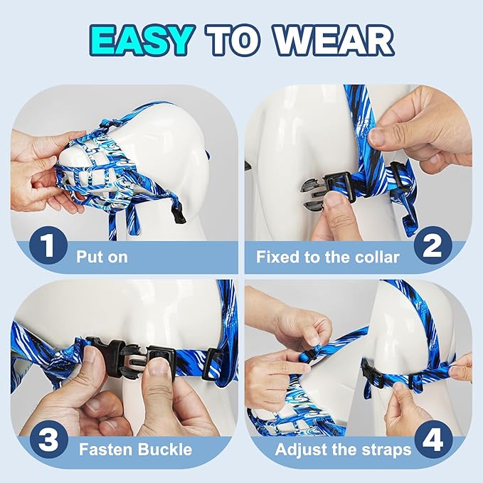 Basket Muzzle to Prevent Biting, Dog Muzzle for Large Medium Small Dogs Allows Panting Drinking Anti Chewing, Perfect for Grooming Trimming Training and Aggressive Reactive Dogs (Blue, Size 1)
