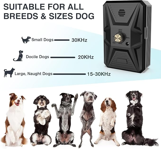 Dog Barking Control Devices, 3 Modes Anti Barking Device for Dogs, 33Ft Anti Dog Barking Devices, Rechargeable Stop Dog Barking Indoor Outdoor for Small Large Dog Anti Barking Deterrent Device