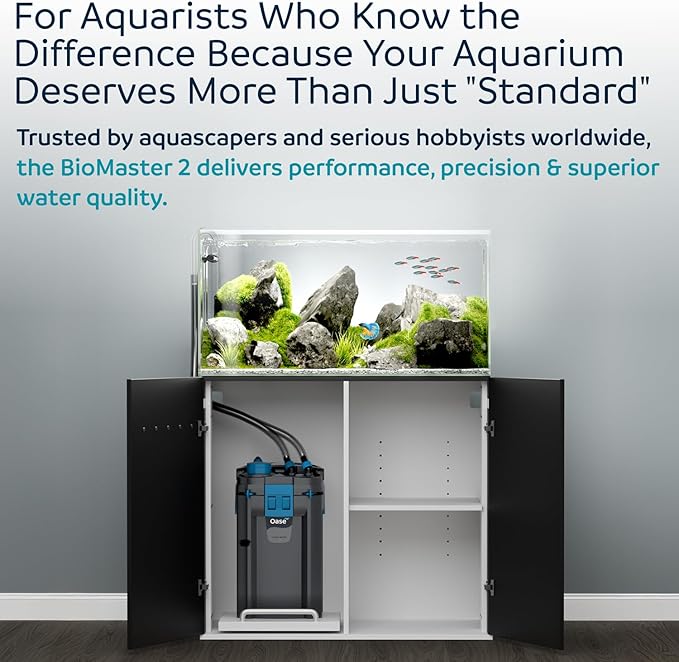 OASE BioMaster 2 850 Canister Filter for Aquariums – External Aquarium Filter with EasyClean Pre-Filter – Quiet Performance – Freshwater & Saltwater, Up to 225 Gallons