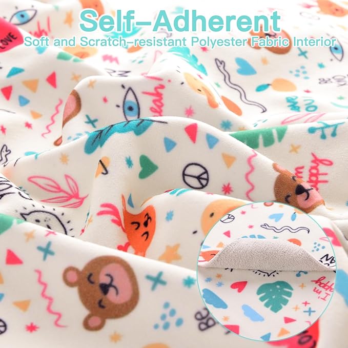 33.5" Cat Wrap for Grooming, Maximum, Self-Adherent Soft Cat Blanket for Nail Clipping, Anti-Scratch-Escape Calming Wrap, Cats Burrito Swaddle for 6-18 lbs (Swan, XX Large)