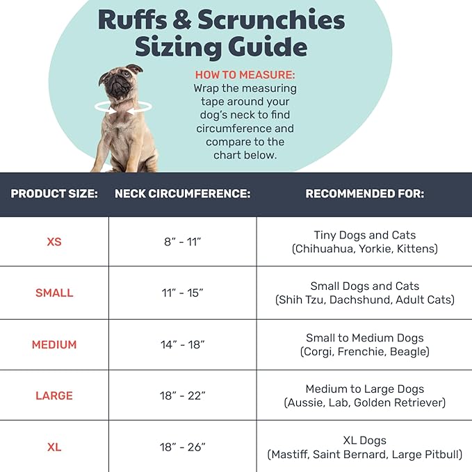 Huxley & Kent Ruff Pet Scrunchy | Hanukkah (Small) | Festive Christmas/Holiday Neckwear for Dogs/Cats | Fun Stretchable Costume Accessory | Soft Collar with Bells