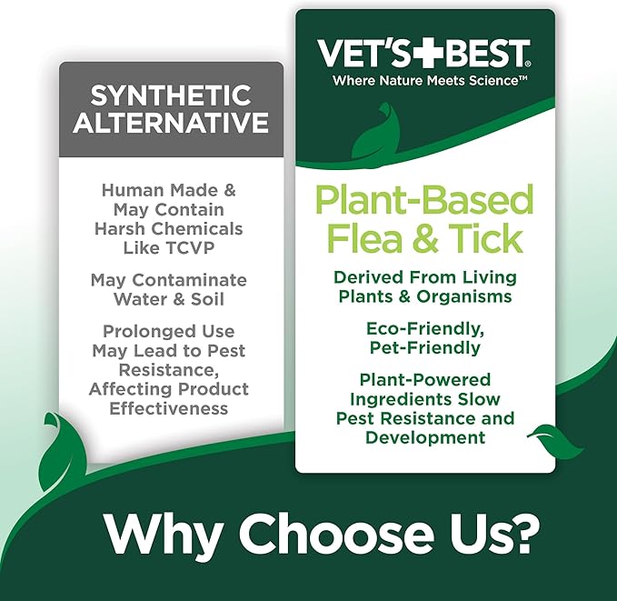 Vet's Best Natural Flea and Tick Home Spray, Dog Flea and Tick Treatment for Home, Plant-Based Flea and Tick Prevention, Dog Flea & Tick Control and Mosquito Repellent, Certified Natural Oils, 14 oz