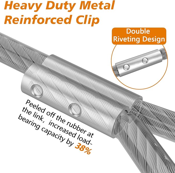 XiaZ Dog Tie Out Cable 70ft, Heavy Duty Dog Chains for Outside with Lockable Hook, Pet Runner Cable Leads for Yard, Dogs Line Tether for Small Medium Large Dogs Up to 250 LBS