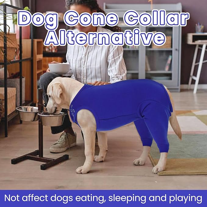 Nanaki Dog Wound Care Shirt, Leg Sleeves to Stop Licking Rear Leg and Abdomen, Surgery Suit for Female Spay, Onesie for Surgery Female, Surgical Recovery Suit Wound Heal Clothes