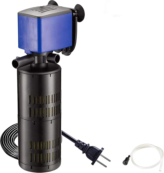 Water Pump 320 GPH 3-in-1 Submersible Internal Filter Aquarium Powerhead Water Pump Ultra Quiet for Aquarium,Fish Tank-4 Pack