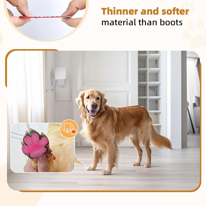 Non-Slip Dog Paw Protector Pads for Senior Dogs, Dog Paw Adhesive Pads on Hardwood Floor,Senior Pets Essentials with Strong Traction,Puppy Grippers,Pink,12 Sets 48 pc XL