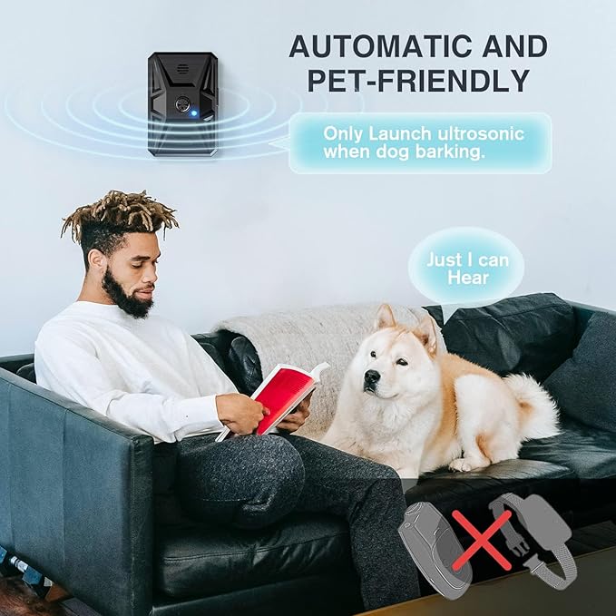Dog Barking Control Devices, 3 Modes Anti Barking Device for Dogs, 33Ft Anti Dog Barking Devices, Rechargeable Stop Dog Barking Indoor Outdoor for Small Large Dog Anti Barking Deterrent Device