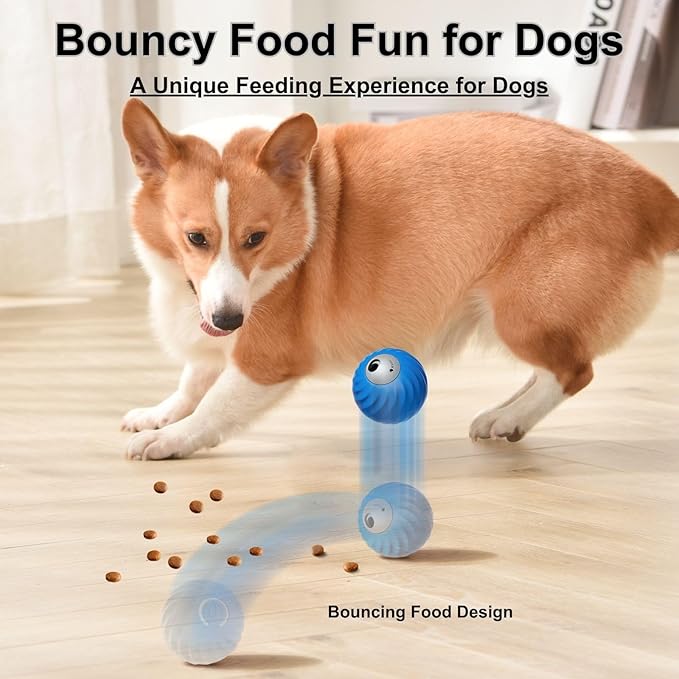 Zoomie Buddy 2.0, Zoomie Buddy for Dogs, 2 in 1 Smart Touch Interactive Dog Balls ＆ Pet Feeder, 2.83" Diameter, Suitable for Small/Medium Dogs, with Fruit Plush Cover (Orange, Pineapple)
