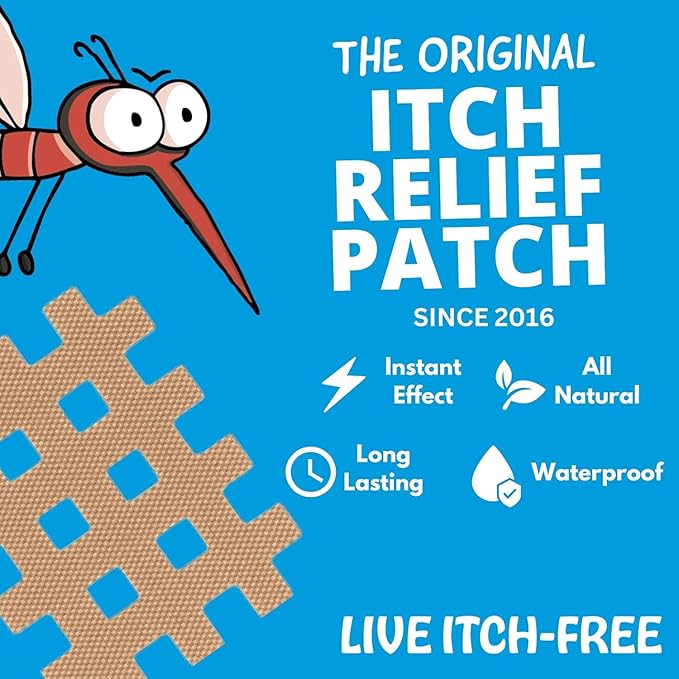 Moskinto, The Original Mosquito Itch Relief Patches for Kids & Adults, Bug Bite Patches Soothe Swelling & Itching Instantly, Anti Itch Bug Bite Relief, Suction Tool Alternative Travel Pack, 24 Count
