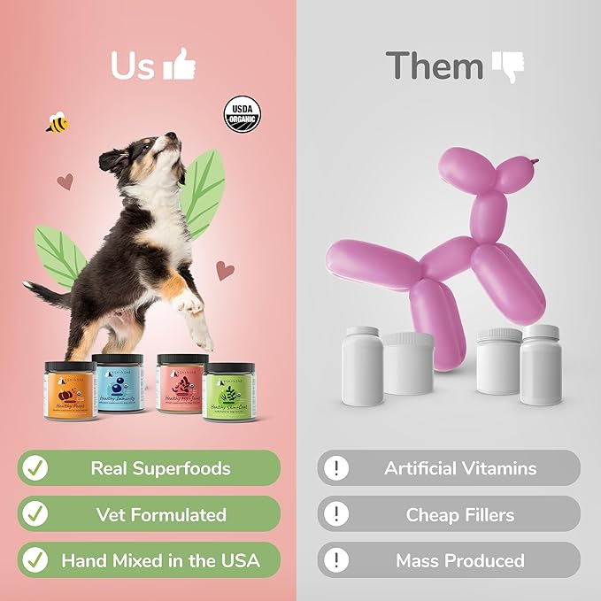 kin+kind Organic Multivitamin for Dogs & Cats - Pet Supplement for Healthy Skin and Coat - Safe, Natural Formula with Wheatgrass, Kelp, Seaweed and Coconut - Made in USA - Bundle (3 x 8 oz)