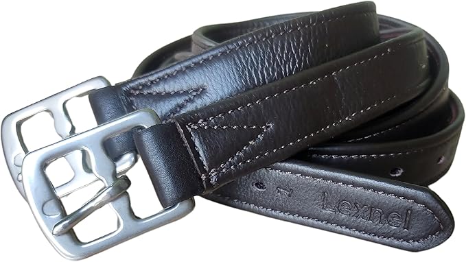 Non-Stretch Soft Stirrup Leather with Stainless Steel Hardware 1 Pair Pack of 2