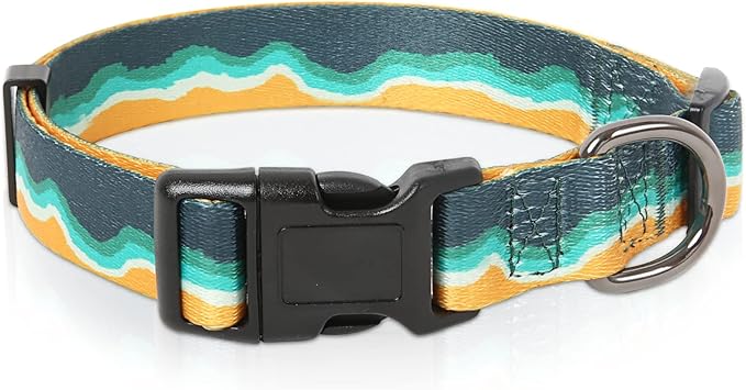 HEELE Dog Collar, Adjustable Soft Dog Collar for Small Medium Large Dogs,Bohemia Patterned Puppy Collars with Quick Release Buckle XS Length 8.5''-11''
