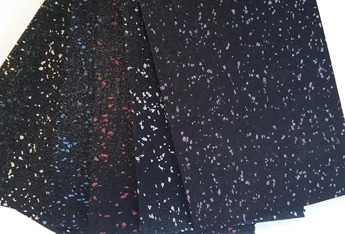 American Floor Mats 1/4in (7mm) Thick 10% Red 4' x 16' Heavy Duty Rubber Rolls, Protective Exercise Mats, Home Gym Rubber Flooring