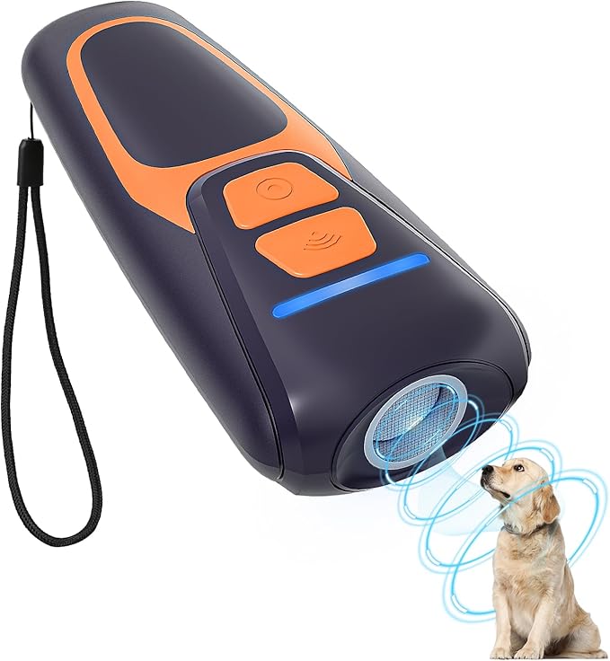 Dog Bark Deterrent Devices, Rechargeable Ultrasonic Anti Barking Device for Dogs, Dog Bark Control Devices 50FT Range Safe for Dogs & Human Portable Indoor Outdoor, Dog Training