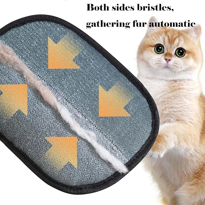 Reusable Pet Hair Removal Gloves, Electrostatic Hair Remover, Efficient Grooming Gloves for Pet Hair, Dog and Cat Fur Electrostatic Gloves for Couch, Clothes, Carpet, Bed Sheet