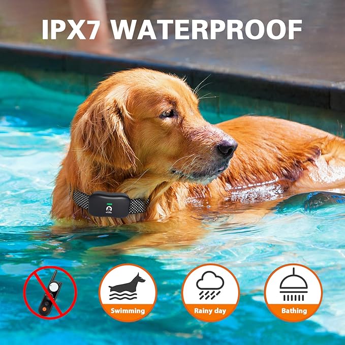 MIMOFPET Wireless Dog Fence for 2 Dogs - Covers up to 856-Acre Electric Fence,185 Days Standby Time Training Collar,Pet Containment System with 3 Training Mode,Flash Light and Waterproof