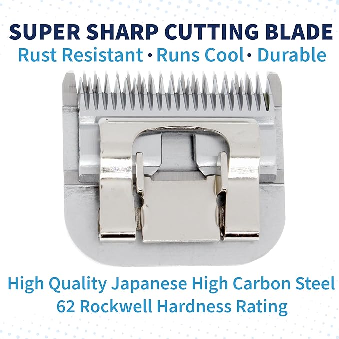 Detachable A Series 4f Blade Dog Grooming Cuts Length 3 3/8" - 9.6mm Japanese High Carbon Steel Dog Grooming Blade Supplies | Detachable Blade Clippers (Compatible A5 Series(B4F)