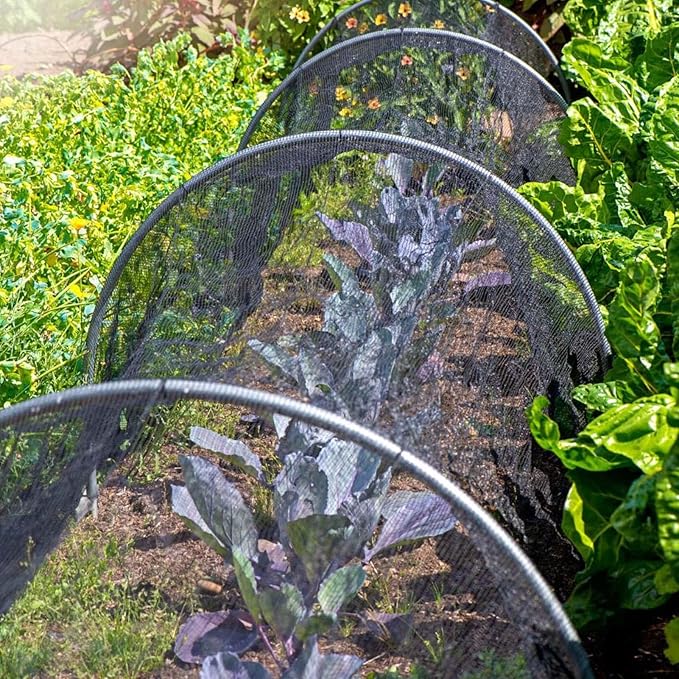 78x10Ft Mosquito Netting Garden Mesh Netting, Fly Bird Net Barrier Hunting Blind Plant Protecting Net, 3x24m,Black