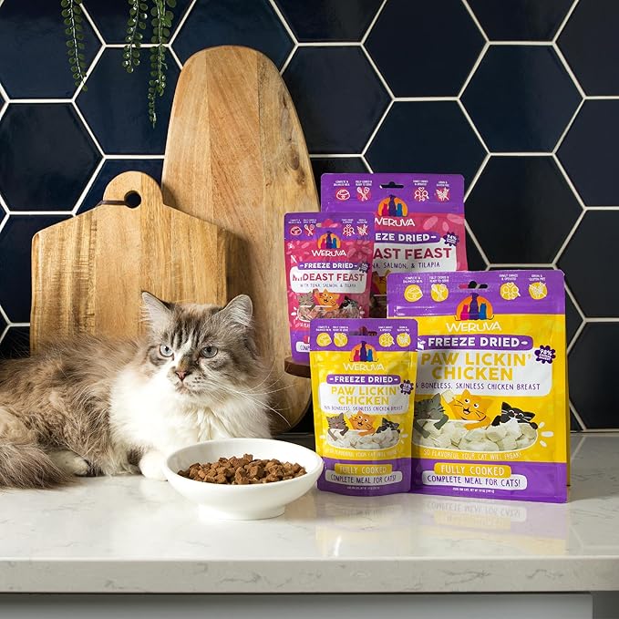 Weruva Cat Freeze Dried, Mideast Feast with Tilapia, 7oz Bag