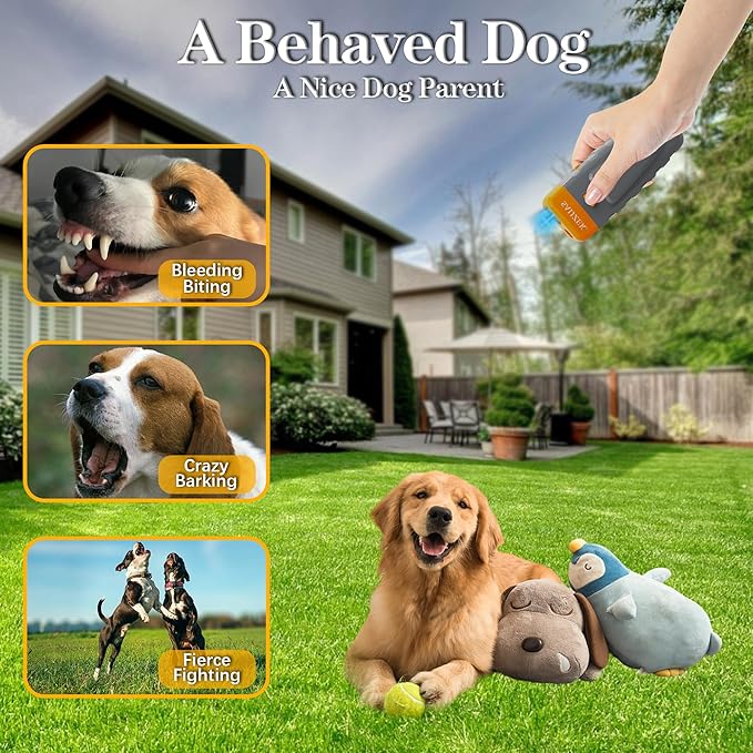Ultrasonic Dog Trainer | Bark No More Training Device | Anti Barking Dog Silencer | Bad Behavior Stopper Corrector | Bark Deterrent for Indoor and Outdoor | for Small and Medium Sized Dogs (New-Gray)