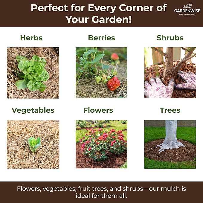 Premium Organic Wood Mulch for Gardens, Landscaping, Potted Plants, and Vegetable Gardens (0.7 CF - 20 L - 21 QTS)