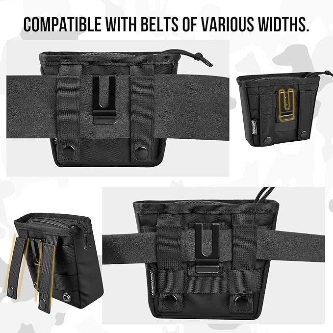 OneTigris Dog Treat Pouch for Training, Hands Free Dog Bag with Fanny Pack Waist Belt and Phone Holder, Portable, Waterproof, Adjustable, Large Capacity