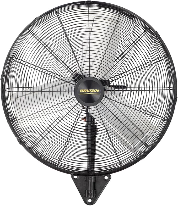 ROVSUN 20" Wall Mounted Fan, High Velocity Industrial Wall Fan, Max 4710 CFM and Wide Angle Oscillating, Commercial Ventilation Use, Suit for Garage, Shop, Greenhouse, Gym
