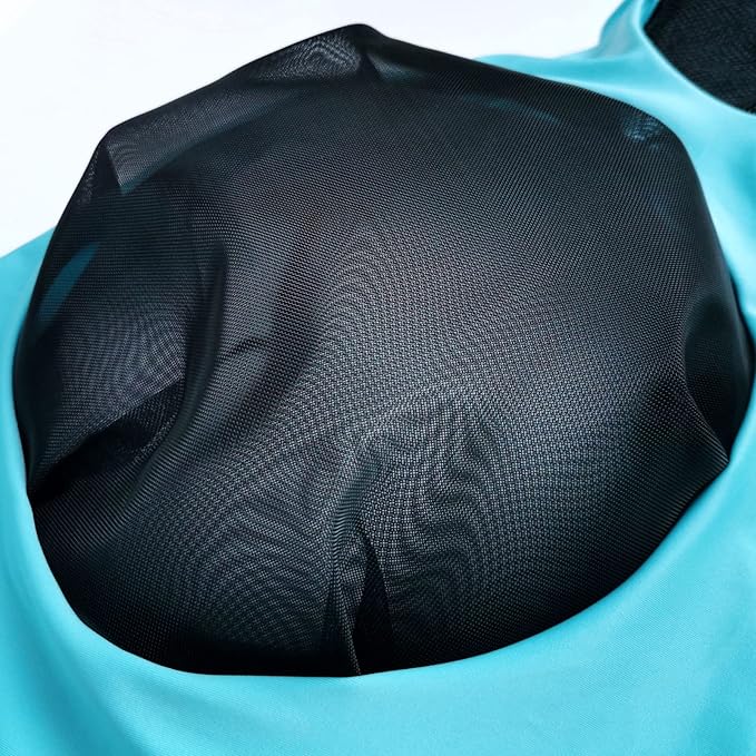 Horse Fly Mask with Ears - Large Eye Space for Full Vision, Breathable Stretch Comfort Fit, UV Protection, Forelock Opening, Easy Pull-On Paleblue Pony
