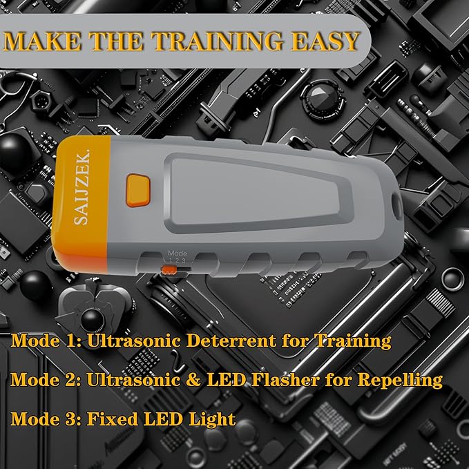 Ultrasonic Dog Trainer | Bark No More Training Device | Anti Barking Dog Silencer | Bad Behavior Stopper Corrector | Bark Deterrent for Indoor and Outdoor | for Small and Medium Sized Dogs (New-Gray)