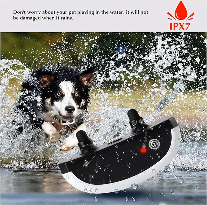Wireless Dog Fence Electric Training Collar 2 in 1, Dog Boundary Containment System, Beep & Shock Dog Fence with Waterproof Collar, Adjustable Control Range, Pet Fence for Stubborn Dogs,for2dogs
