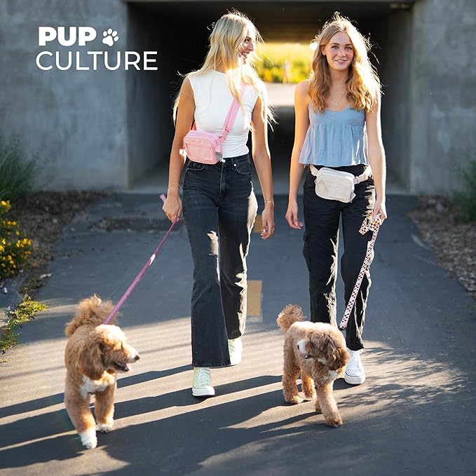 Pup Culture Cross Body Dog Training Treat Pouch | Removable for Anytime Puppy Training | Built-in Poop Bag Dispenser & Used Bag Holder | Stylish Green