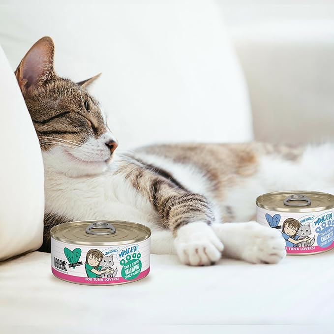 Weruva BFF Minced Natural Wet Cat Food, Tuna and Chicken Chuckles in Gelee, 3oz Can, Pack of 24