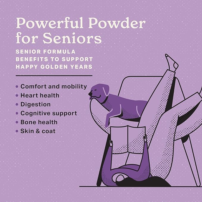 The Missing Link Senior Dog Supplement 1lb Bag 2/Pack - Powerful Powder Supports Bones, Joints, Skin, Coat, Heart, Eyes, Memory & Cognition