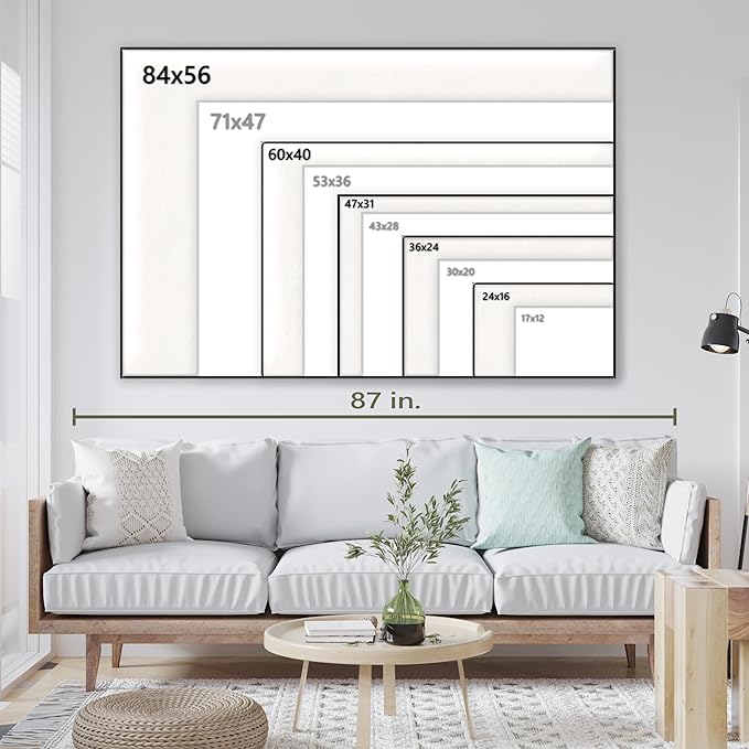 Nature Wall Art Prints - Ocean Forest Mountain Lake Canvas Landscapes - Small to Extra Large Living Room Bedroom Kitchen Bathroom Décor (Ski Lift on Snowy Mountain, 20L" x 30W")