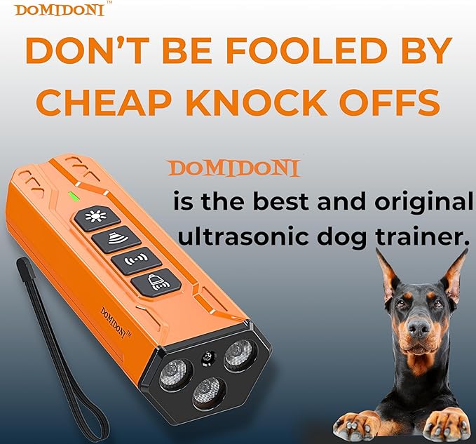 2025 Upgraded Dog Bark Deterrent Device - Anti Barking Devices for Dogs, Indoor Outdoor Use Rechargeable, Safe for Dogs & Humans, Portable No More Barks Ultrasonic Dog Training Device (Alpha Pro)