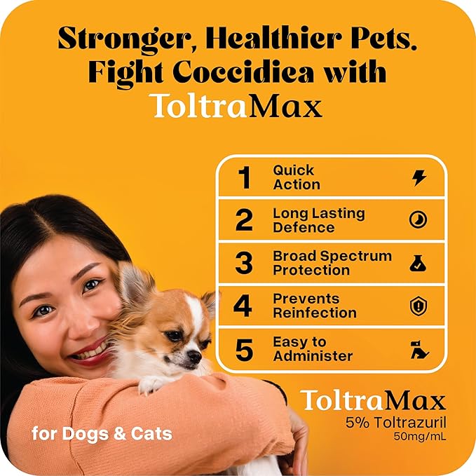 Toltrazuril 5.0% for Horses, Dogs, Cats, 960mL/32.4 Ounce, for Non-Food Chain Animals, Peanut Butter